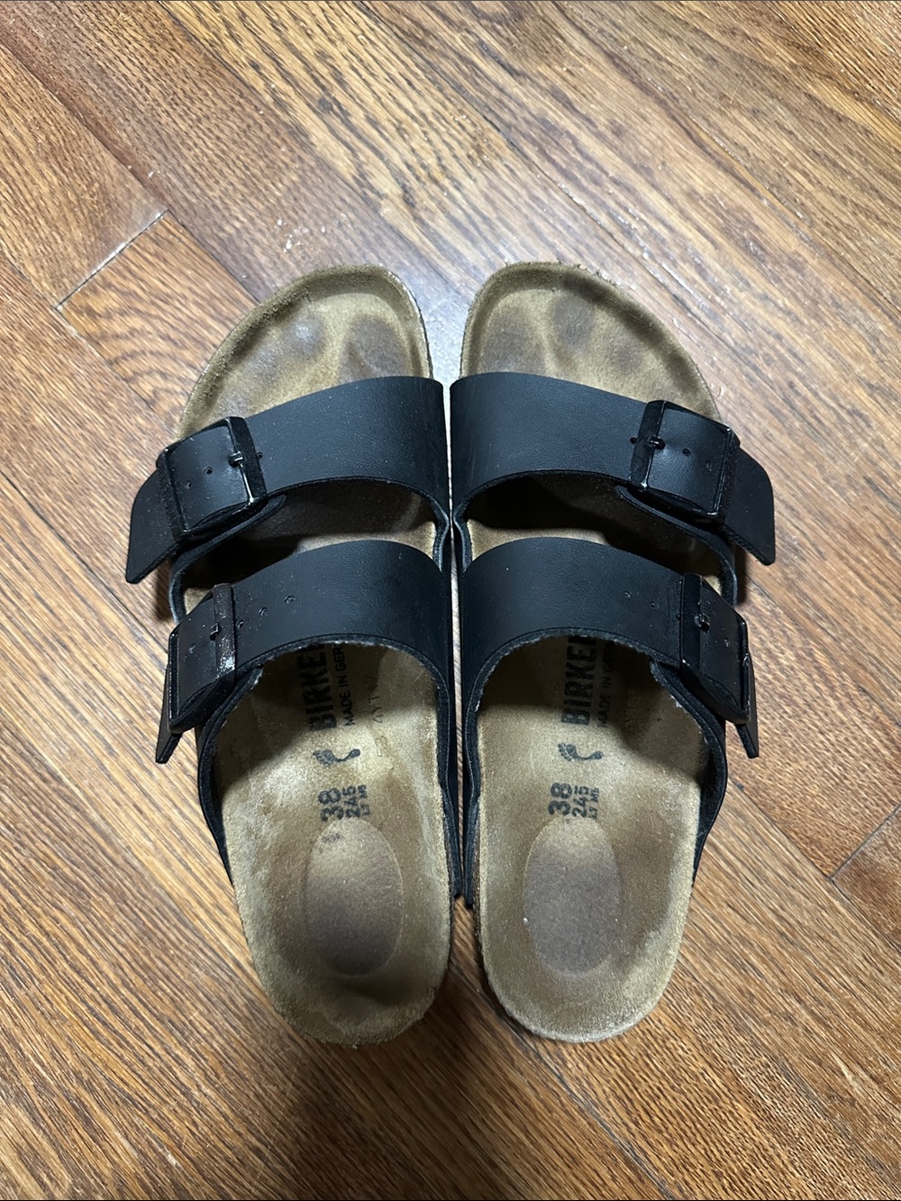 Birkenstock Black Arizona Two-Strap Sandals